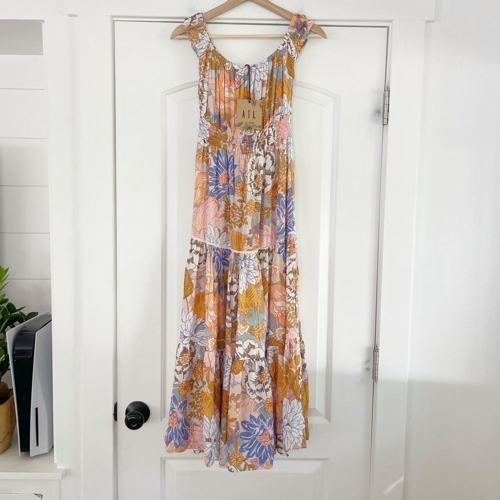 Anthropologie Abel the Label Pastel Romance Midi Dress - XS